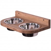 Dog and Cat Bamboo Pet Feeder, can be fixed to the wall